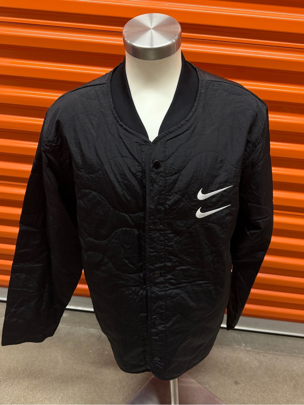 NWT Nike Men’s Black Quilted Bomber Jacket DM1246-010 Size XL